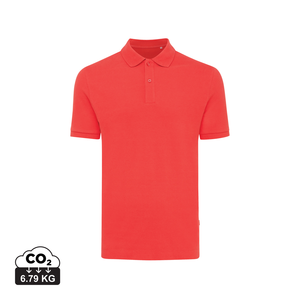 Polo publicitaire unisexe en coton recyclé 220g Iqoniq Yosemite luscious red